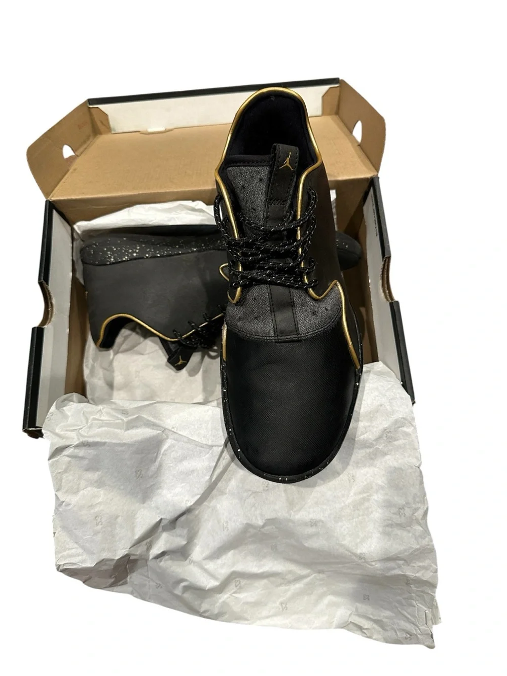 Nike Air Jordan Sz 8 Mens Eclipse Holiday Black Shoes Sneakers 812303-001